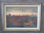 Na restauratie, schilderij stadsgezicht